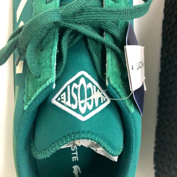 Lacoste Men’s Ortholite Sneakers Green Size 12 - Picture 3 of 5